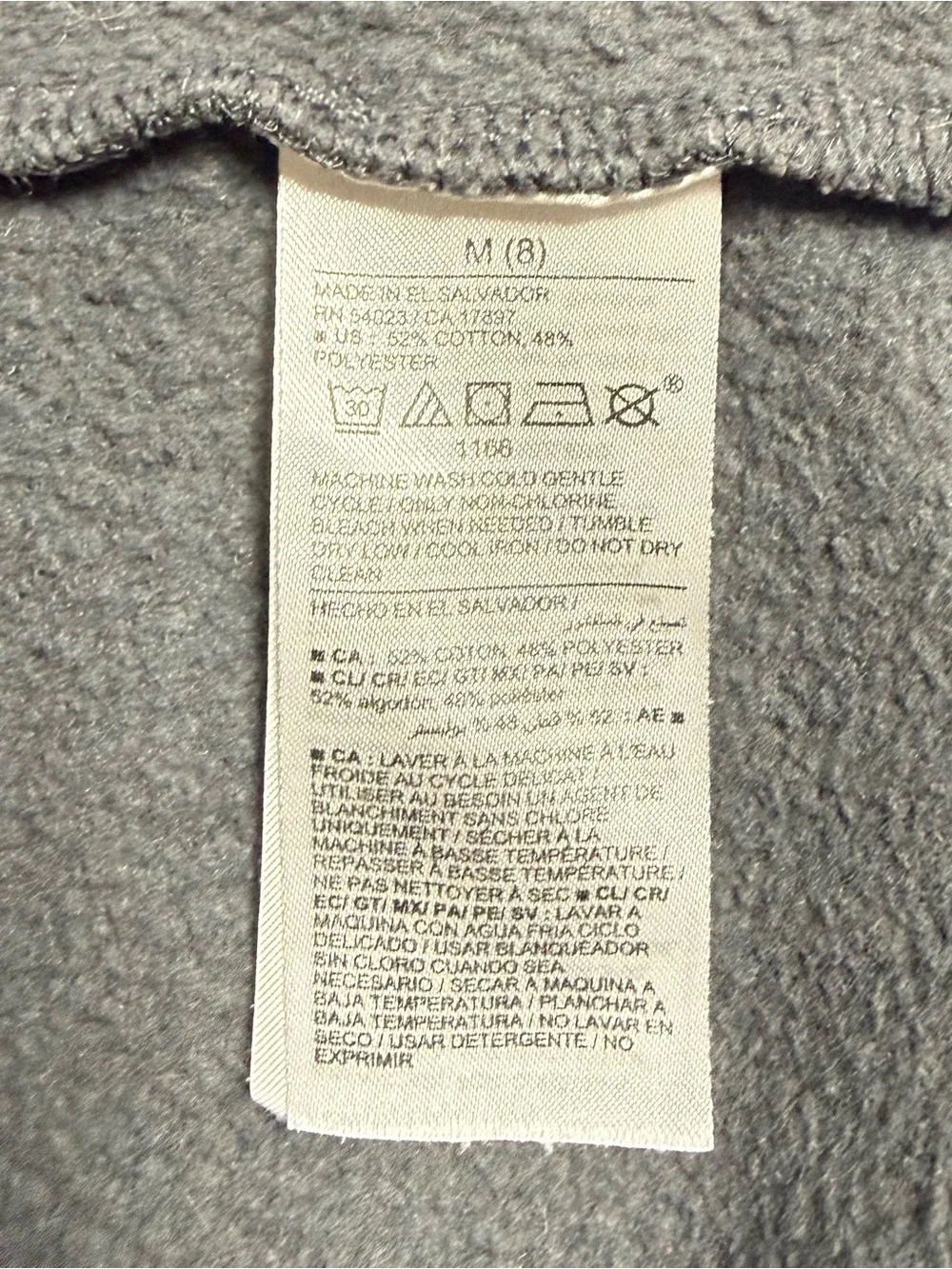 Old Navy Girls Size 8 Cropped Hoodie Gray Black Heart Print